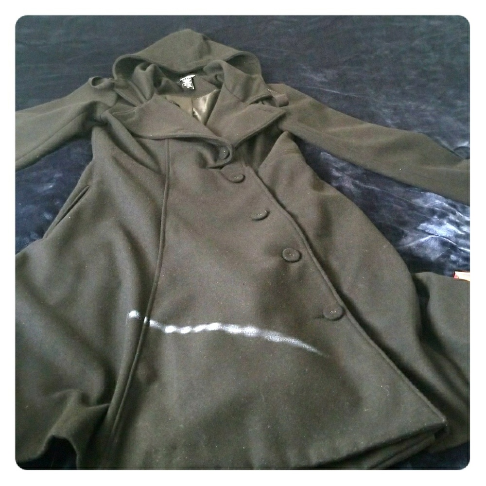Hooded Black Coat